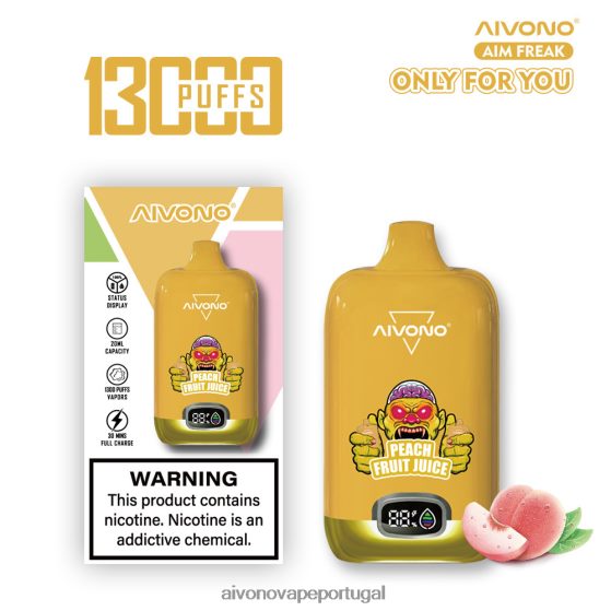 suco de pêssego Aivono AIM FREAK 13000 280DJX245 | Aivono Lisbon